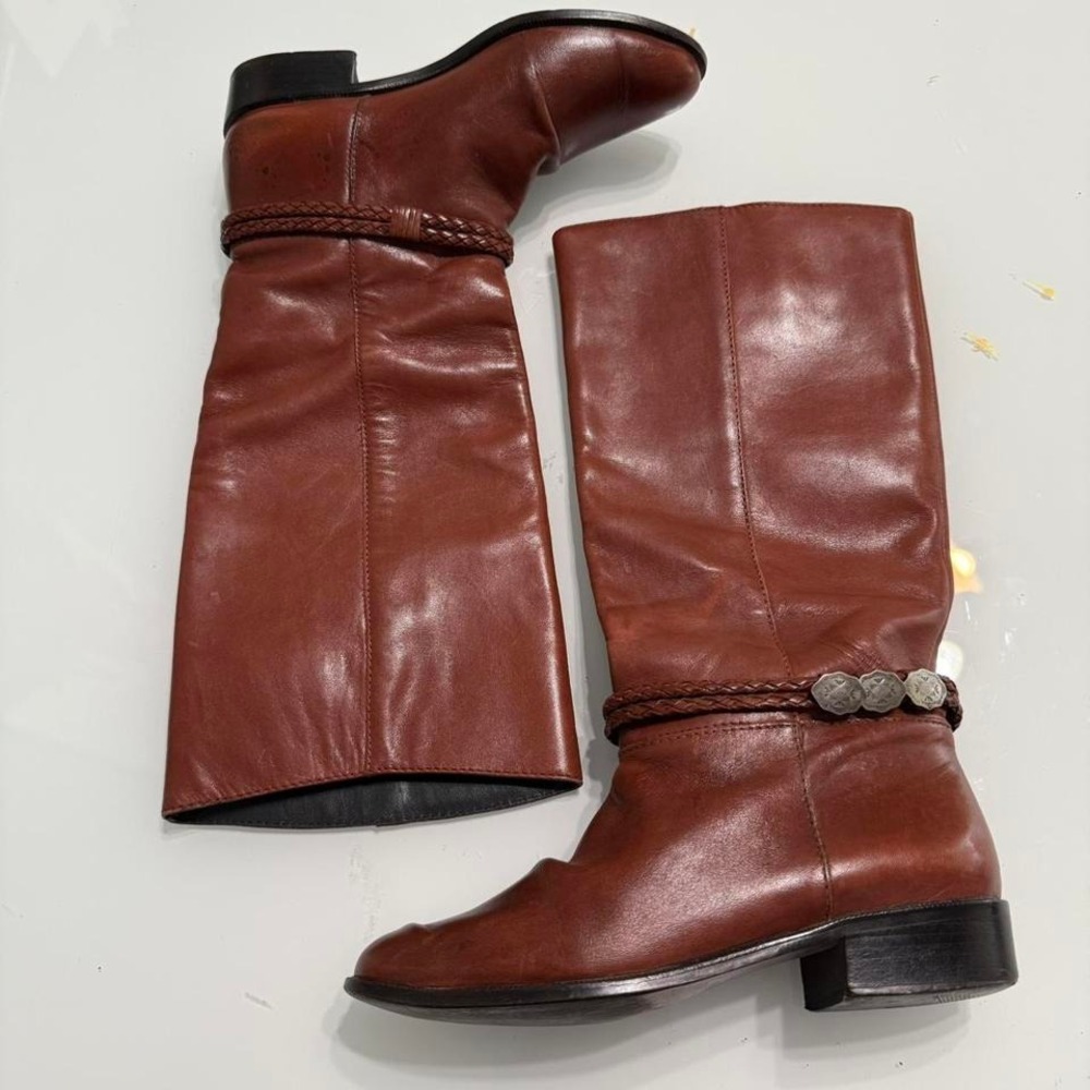 🥾 Vintage Unisa Genuine Leather Tall Western Riding Boots